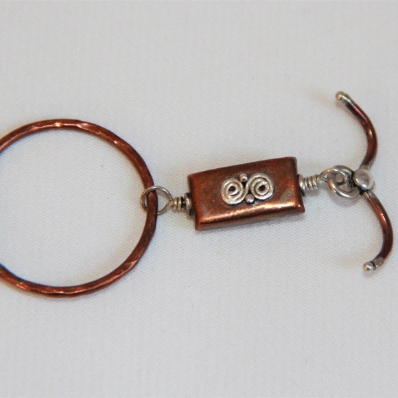 Copper Plating and Silver Scrollwork Bracelet - Picture 3 of 8